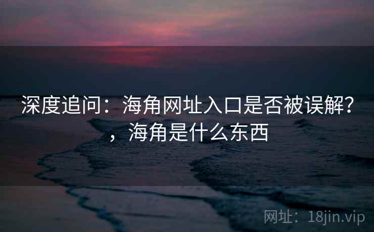 深度追问：海角网址入口是否被误解？，海角是什么东西